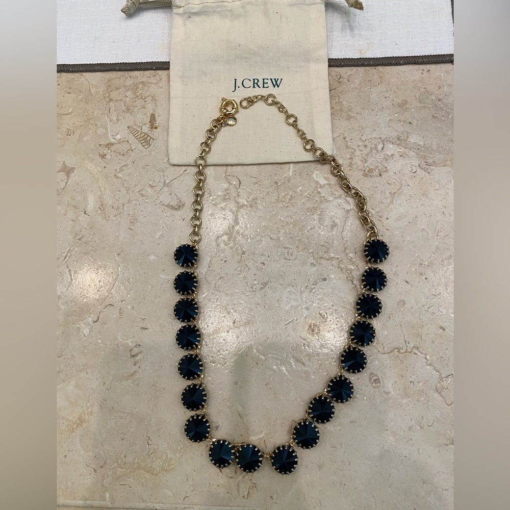 JCrew Navy blue statement necklace…18 inch and adjustable
